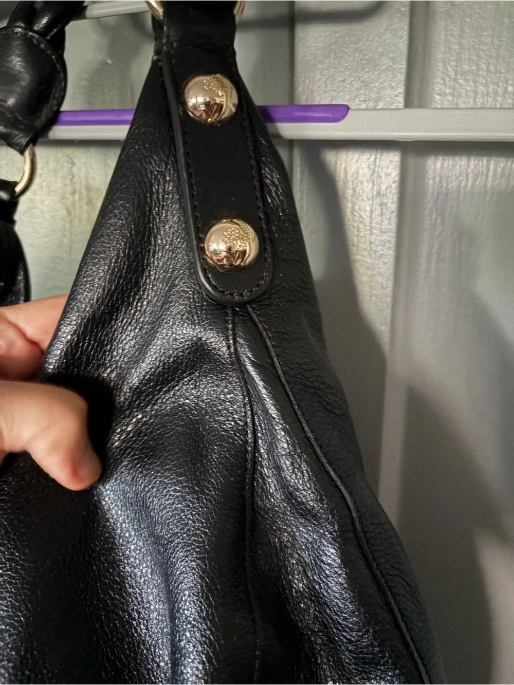 Mulberry Daria Hobo Large Black Leather Hobo with Gold Medallion So Lovely